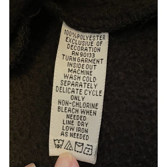 BOB MACKIE WEARABLE ART FLEECE JACKET~Small BLACK W/EMBROIDERED DESIGN~FULL ZIP - Picture 4 of 10